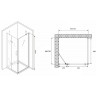 Душевой уголок Abber Zart 90x70 AG08090-S71 профиль Хром стекло прозрачное