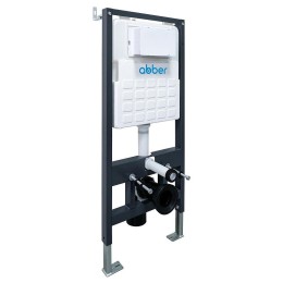 Комплект унитаза с инсталляцией Abber Rechteck AC1219TC-AC0105-AC0120MB цвет Белый с сиденьем Микролифт