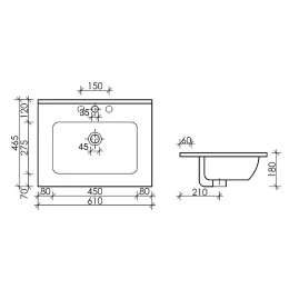 Раковина Ceramicanova Element 60 CN7001 Белая