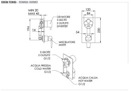 Смеситель для душа Remer Vanity V95 цвет Хром