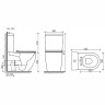 Унитаз-компакт Ceramicanova Mia Rimless CN1801-B без бачка и с сиденьем Микролифт