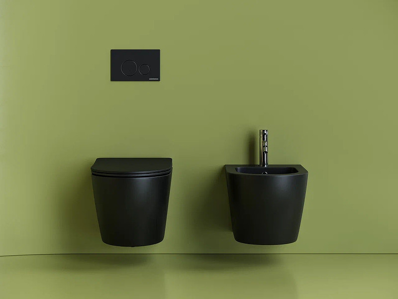 Биде Ceramicanova Uno CN11002MB подвесное Черное матовое