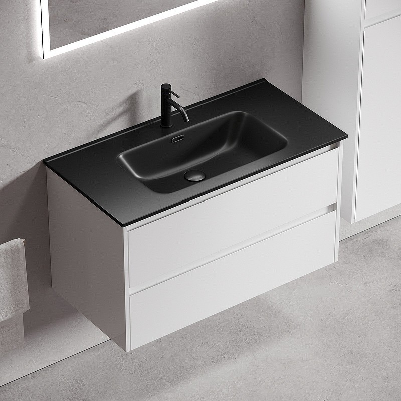 Тумба под раковину Sancos Libra 90 LB90W подвесная Белый глянец