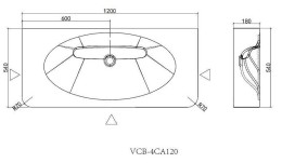 Раковина подвесная Vincea Каприз (Caprise) 120 VCB-4CA120MWLG