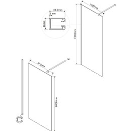 Душевая перегородка Vincea Walk-In 100 VSW-1H100MRB