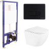 Комплект унитаза BelBagno Uno BB3105CHR/SC с инсталляцией Berges Novum D5 040235