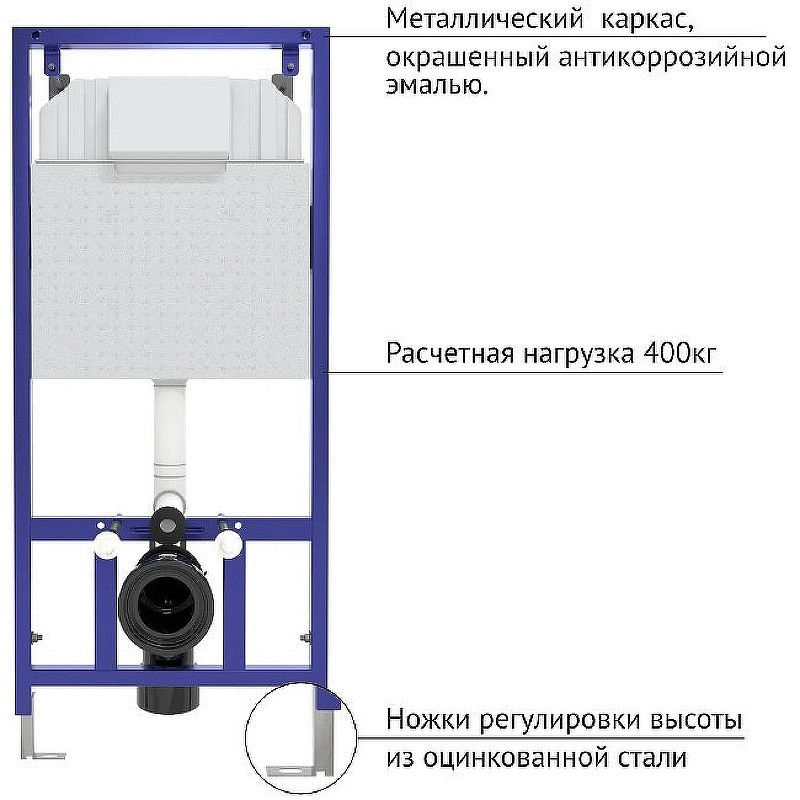 Комплект унитаза BelBagno Uno BB3105CHR/SC с инсталляцией Berges Novum D5 040235