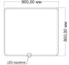 Зеркало Vincea 90 VLM-3VC9008 с подсветкой