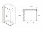 Душевой уголок Abber Sonnenstrand 100x70 AG04100BC-S70B профиль Черный стекло прозрачное