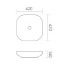 Раковина-чаша Abber Rechteck 42 AC2217MB цвет Черный матовый