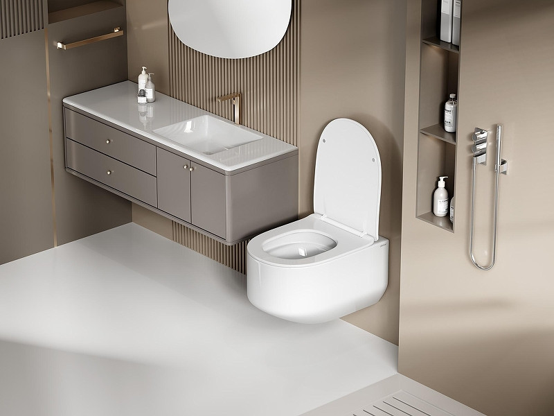 Унитаз Abber Bequem AC1130 подвесной цвет Белый с сиденьем Микролифт