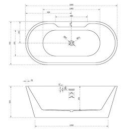 Акриловая ванна Abber AB9299-1.6 160х80 без гидромассажа