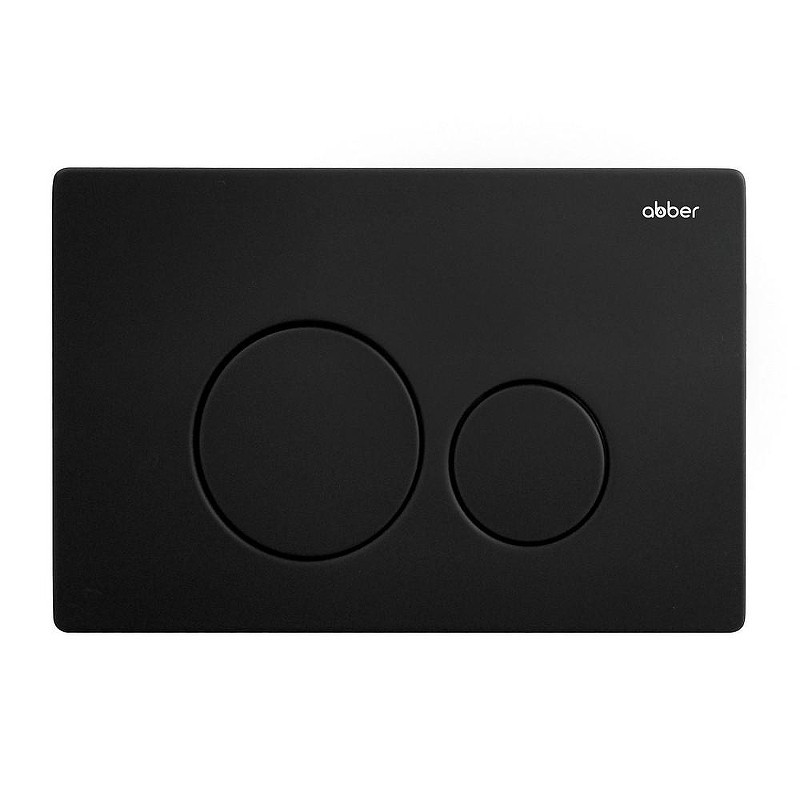 Комплект унитаза Abber Bequem AC1100T-AC0105-AC0121MB с сиденьем Микролифт и клавишей смыва цвет Черный матовый