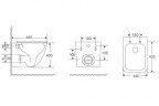 Комплект унитаза с инсталляцией Abber Rechteck AC1220TC-AC0105-AC0120 цвет Белый с сиденьем Микролифт