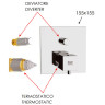 Смеситель для душа Remer Qubica Thermo QT09KBBO с термостатом
