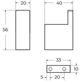 Крючок Cezares Slider SLIDER-HK-GM