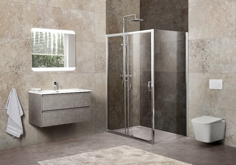Душевой уголок BelBagno Unique 135х100 UNIQUE-AH-1-120/135-100-C-Cr