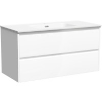 Тумба под раковину Sancos Libra 100 LB100W подвесная Белый глянец