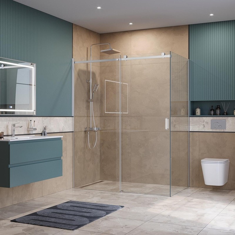 Душевой уголок BelBagno Soft Close-2 160x100 SOFT_CLOSE-2-AH-1-160/100-C-Cr