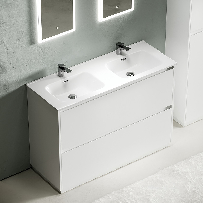 Тумба под раковину Sancos Libra Floor 120 LB120F-2W Белый глянец