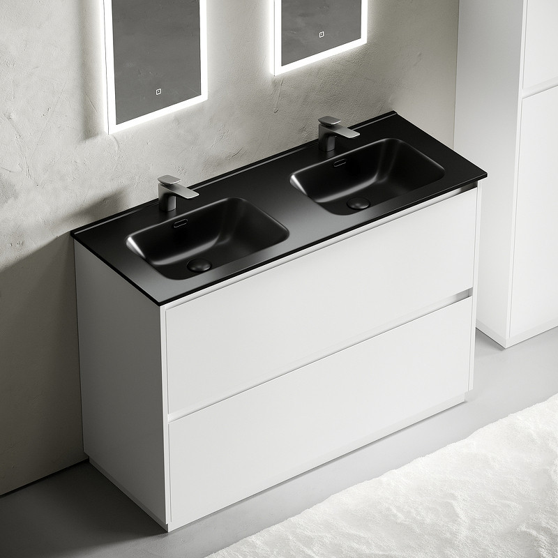 Тумба под раковину Sancos Libra Floor 120 LB120F-2W Белый глянец