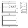 Тумба под раковину Sancos Libra Floor 120 LB120F-2W Белый глянец