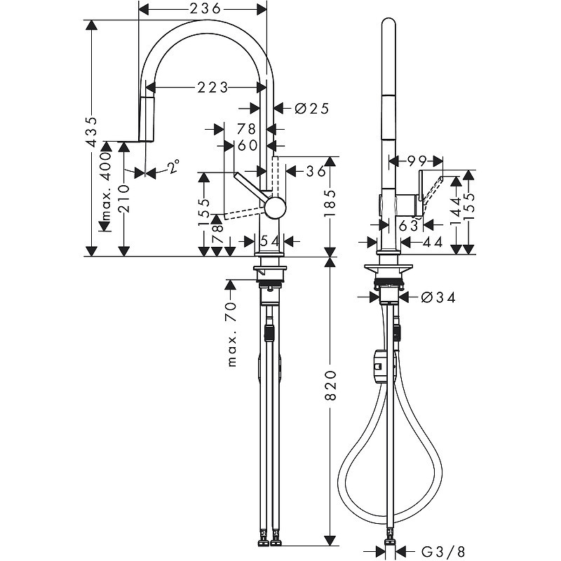 Смеситель для кухни Hansgrohe Talis M54 72802670