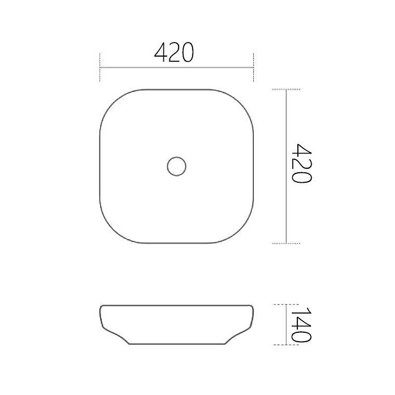 Раковина-чаша Abber Rechteck 42 AC2217MBG цвет Зеленый матовый