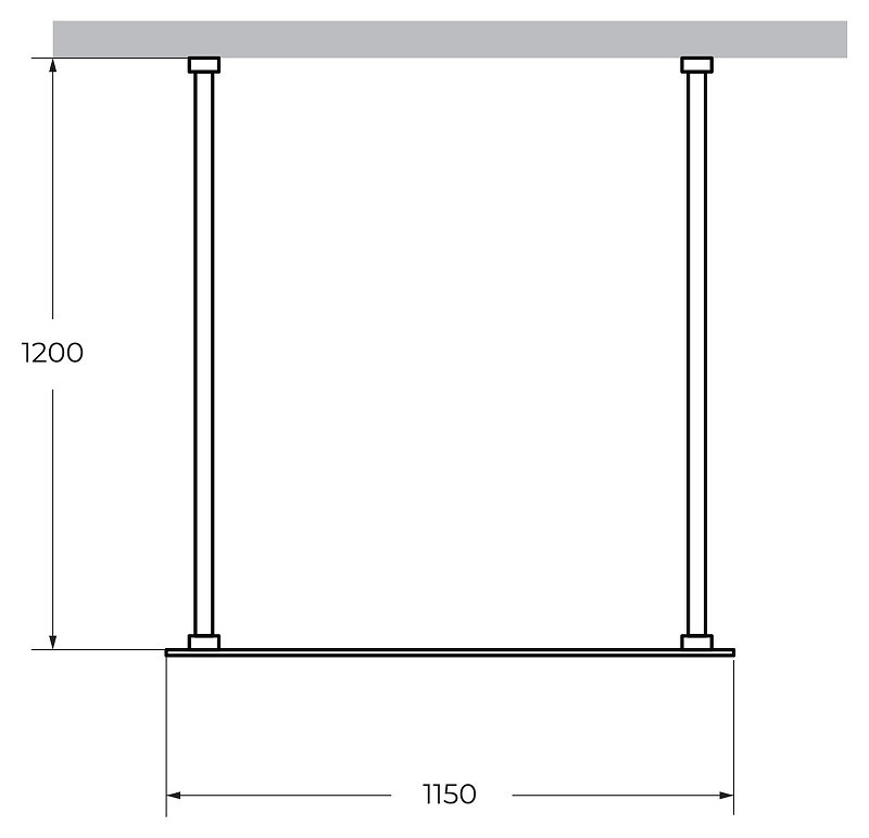 Душевая перегородка Cezares Liberta 115 LIBERTA-L-2-115-120-C-Cr