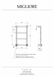 Электрический полотенцесушитель Migliore Edera 79х49 R 20295 цвет Хром