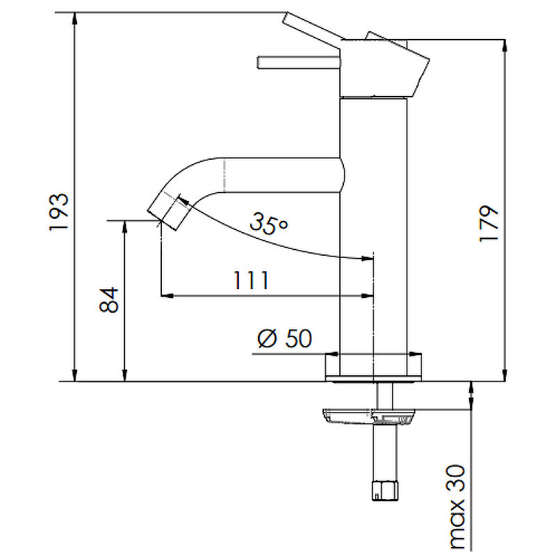 Смеситель для раковины Remer X-Style X12DO