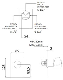 Смеситель для душа Remer Edge EG530NO цвет Черный матовый