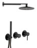 Душевая система Remer X Style X96S02OCFP цвет Черный брашированный хром