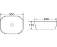 Раковина-чаша BelBagno 50 BB1302-H311
