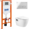 Комплект унитаза с инсталляцией BelBagno Loto BB070CHR/SC/BB002-80/BB005-PR-CHROME