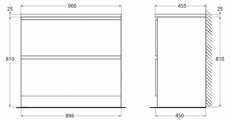 Тумба под раковину BelBagno Albano 90 ALBANO-900-2C-PIA-BL
