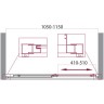 Душевая дверь BelBagno Unique 115 UNIQUE-BF-1-100/115-C-Cr