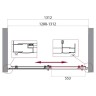 Душевая дверь BelBagno Uno 130 UNO-195-BF-1-130-CH-CR