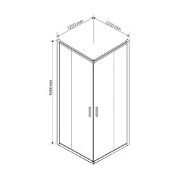 Душевой уголок Vincea Garda 120x120 VSS-1G1212CLBN