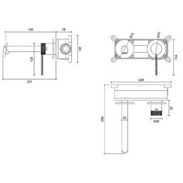 Смеситель для раковины Vincea Rim VBFW-2RM1GM