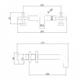 Смеситель для раковины Abber Wasser Kreis AF81121 Хром