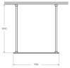 Душевая перегородка Cezares Liberta 115 LIBERTA-L-2-115-120-C-NERO