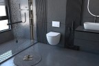 Комплект унитаза с инсталляцией Abber Bequem AC1100-AC0105-AC0120 с сиденьем Микролифт и клавишей смыва Хром
