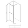 Душевая перегородка Abber AG60100B 100x200 профиль Черный стекло прозрачное