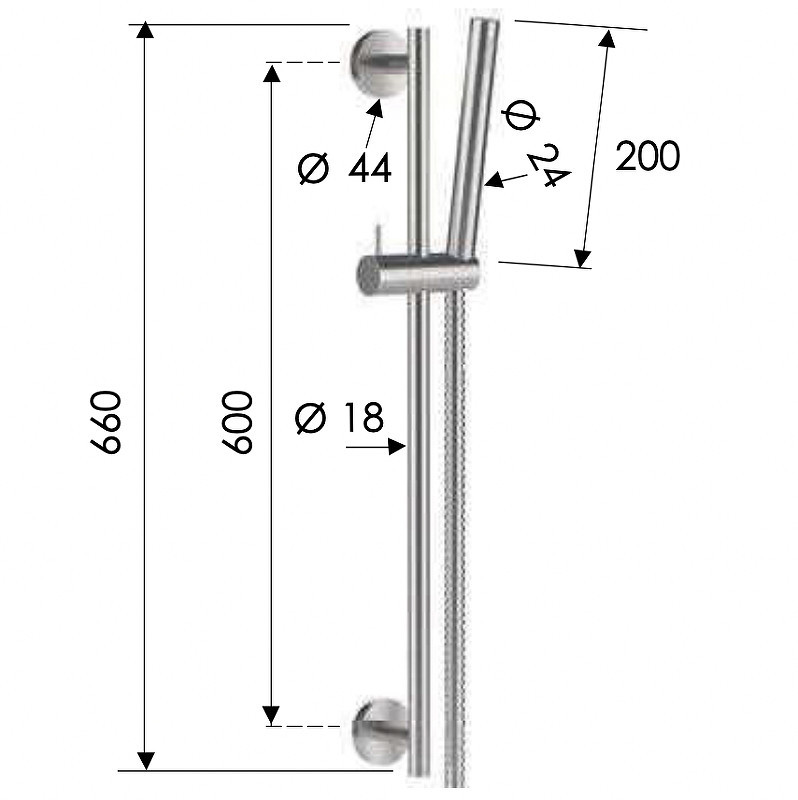Душевой гарнитур Remer X Style Inox SS317M317MM цвет Нержавеющая сталь