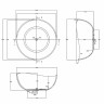 Ванна из полиэфирной смолы Abber Kristall 150x150 AT9705Onyx без гидромассажа
