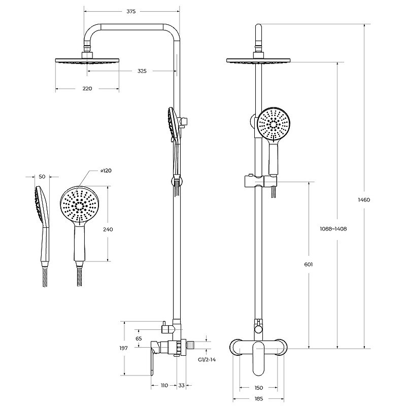 Душевая система Cezares Stylus STYLUS-CD-BORO