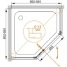 Душевой уголок Cezares Eco 90х90 ECO-O-P-1-90-C-Cr