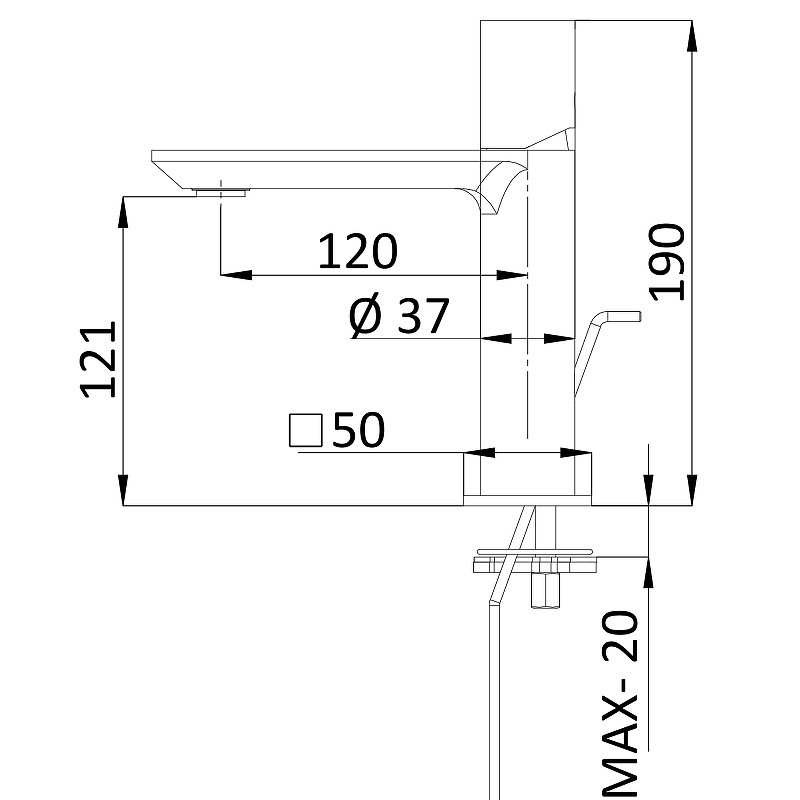 Смеситель для раковины Remer Edge EG510