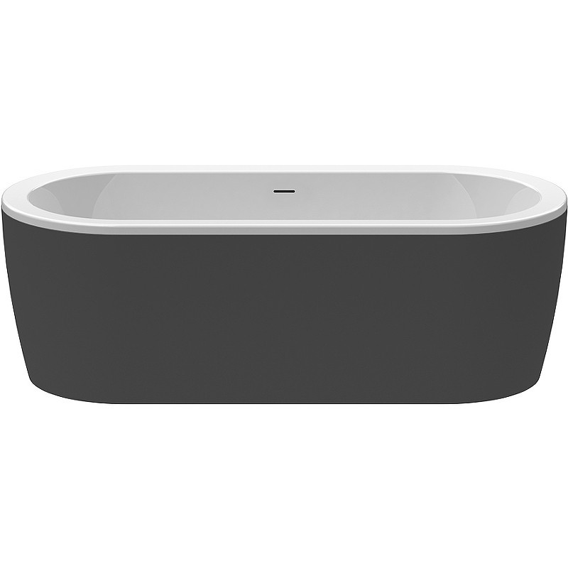 Акриловая ванна Cezares Slim 180x80 SLIM CENTRAL-180-80-60-NERO-SET